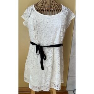 motherhood maternity Mini dress Ivory Lace Size M